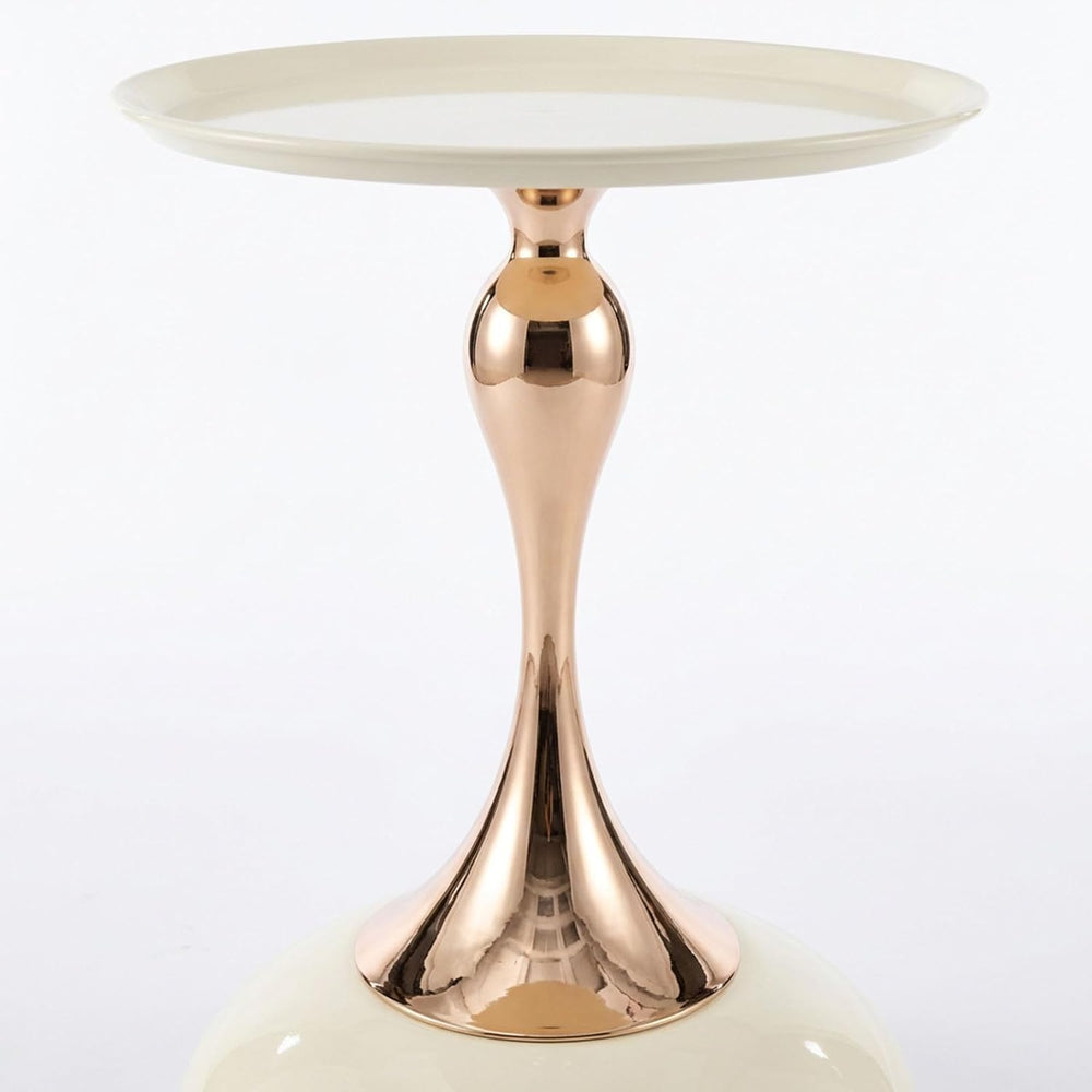 Elegant Modern Side Table Unique Hourglass Design Ideal for Living Rooms, Caf...