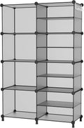 AWTATOS Closet Organizer 8 Cube Storage Shelves Clothes Organizers Stackable Cubby Shelving for Closet Bedroom Living Room Grey