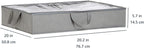 Amazon Basics Under Bed Fabric Zipper Storage Container Bags with Window and Handles, 2-Pack, 30.2 x 20 x 5.7 inches, Gray