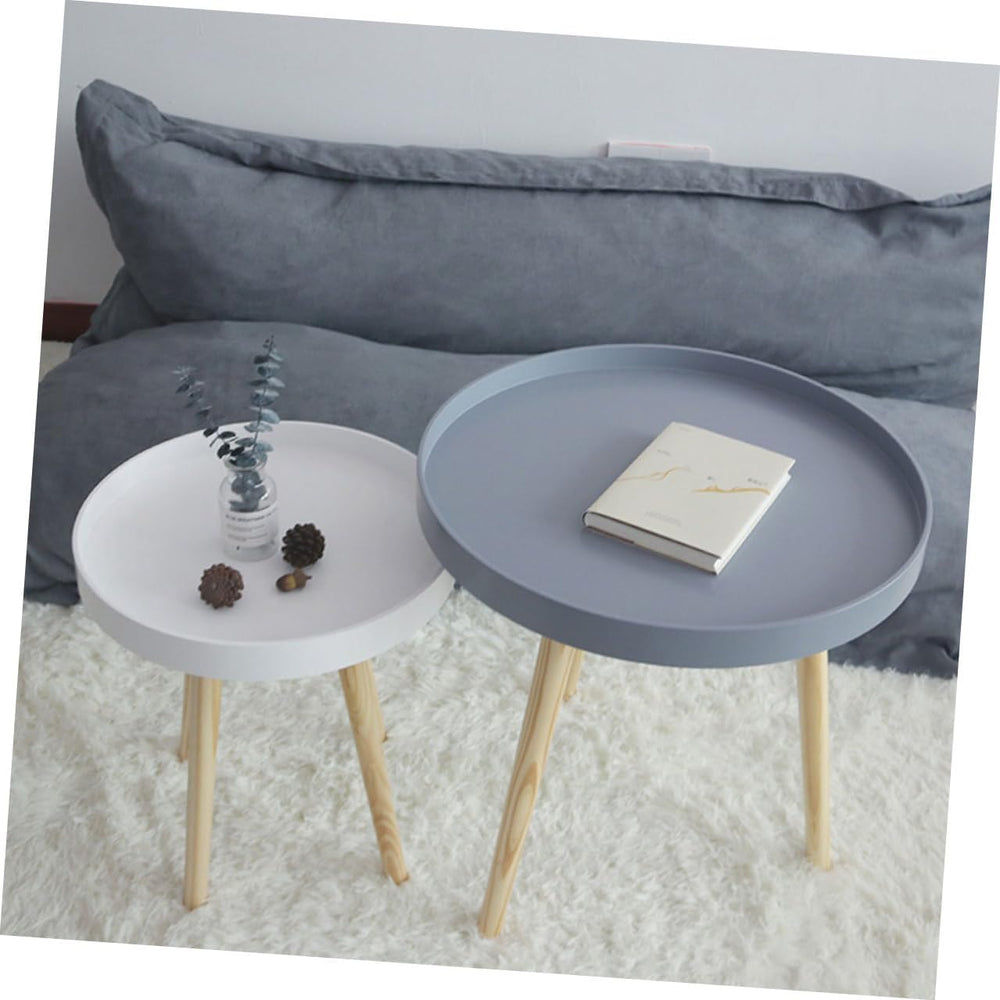 Levemolo Mini Round Sofa Side Table Nordic Style Household Corner Table White...
