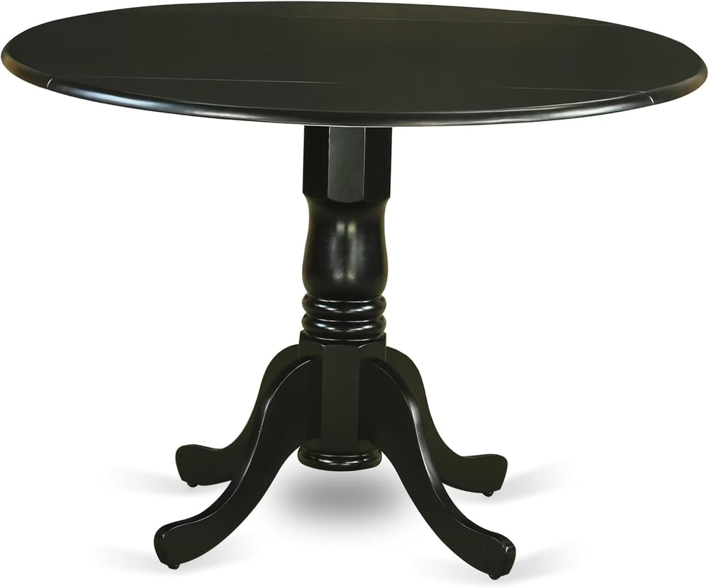 East West Furniture DLT-BLK-TP Dublin Modern Kitchen Table - a Round Dining T...