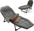 Camping Cot for Adults with Cushion, Portable Folding Camping Cot, 5-Position Folding Chaise Lounge(C1)