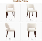 Dining Chairs Set of 2,Modern Linen Dining Room Chairs with Thick Cushions,Upholstered Kitchen Dining Room Chairs for Dining Living Room Beige