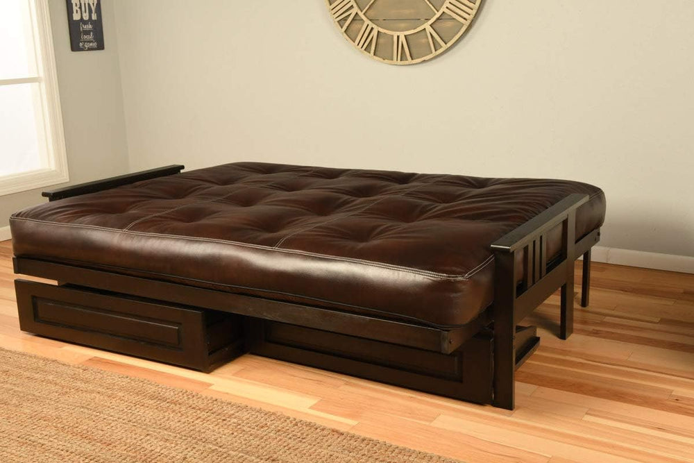 Kodiak Furniture Monterey Queen-size Futon, Storage Drawers, Espresso Finish ...