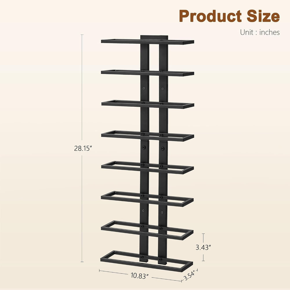 Hoctieon 2-Set 8 Tier Wall Mount Wine Rack (16 Tiers), Wall Racks for Wine Bo...