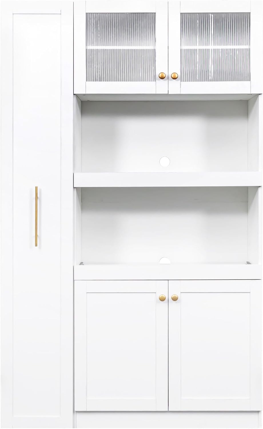 Modern Multi-Functional Cabinet, Farmhouse Storage Cabinet with 4 Doors, for ...