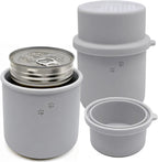 Original Canned Dog Food Storage Container | Silicone Can Cover Pet Food Sealer | BPA Free, Airtight, Dishwasher & Freezer Safe (2 Pcs Grey)