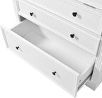Freestanding Kitchen Pantry Storage Cabinet,Multifunctional Cupboard with 3 Drawers,Adjustable Shelves and Power Outlet for Dining,Living Room (White-E)