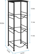 OYEAL Water Jug Holder Stand 5 Gallon Water Bottle Holder Organizer With Shelf, Heavy Duty 3 Tier Water Bottle Storage Rack for Kitchen, Office, Living Room, Black