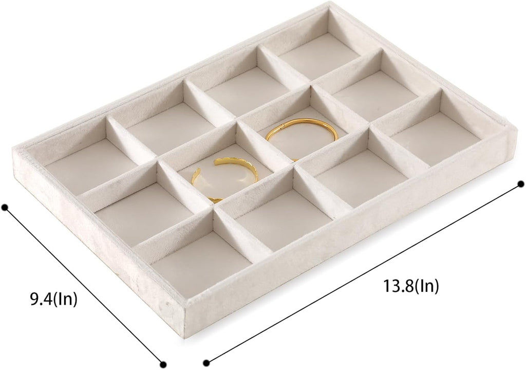 Jewelry Organizer Tray, Velvet Bracelet Display, Premium Jewelry Tray, Luxury Bangle Organizer,White Watch Tray