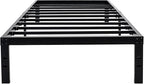 45MinST 14 Inch Reinforced Platform Bed Frame/3500lbs Heavy Duty/Easy Assembly Mattress Foundation/Steel Slat/Noise Free/No Box Spring Needed, Twin XL