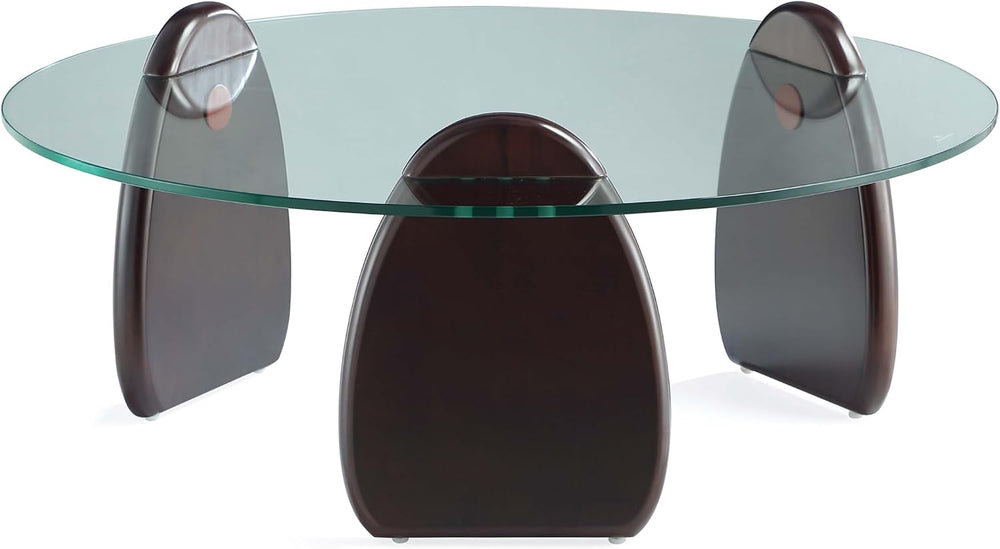 Manhattan Comfort Artesia 2 Piece Set, Round End and Coffee Tables with with ...