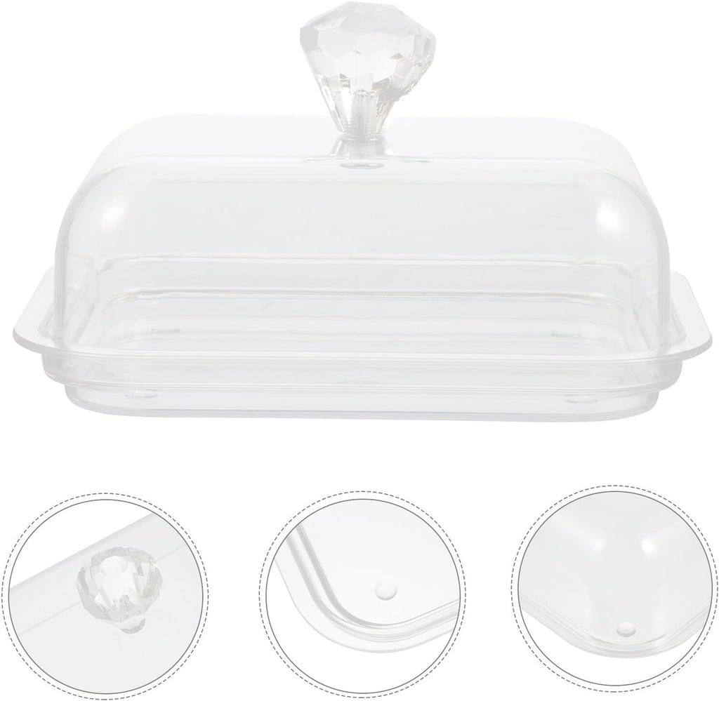 IMIKEYA Practical Butter Holder with Lid for Home and Restaurant Covered Butter Box Keeps Freshness Safe Food Storage Container Desserts Snacks Easy to Clean Small