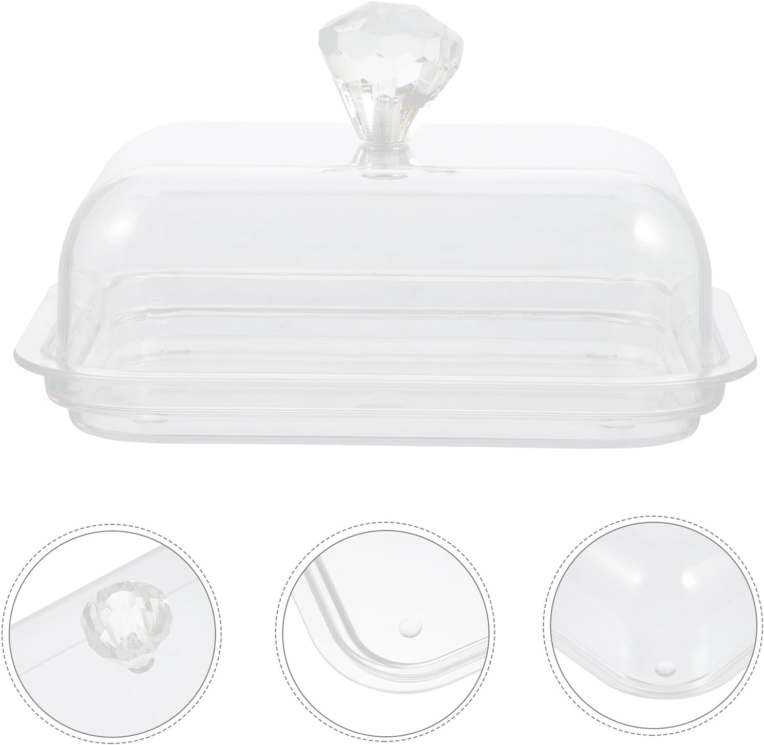 IMIKEYA Practical Butter Holder with Lid for Home and Restaurant Covered Butter Box Keeps Freshness Safe Food Storage Container Desserts Snacks Easy to Clean Small