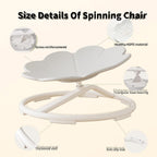 Spinning Chair for Autistic Kids, Sensory Toys for Kids with Autism, Baby Swivel Chair Sit and Spin Toys for Toddlers 3+, Balance Coordination Focus Training (White)