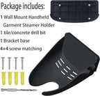 Ironing Board Hanger Wall Mount for Clothes for Conair Handheld Garment Steamer，for Laundry Rooms Storage Organizer,Garment Steamer Stand Compatible with Conair GS59X、GS59B Models (Black) (Black)