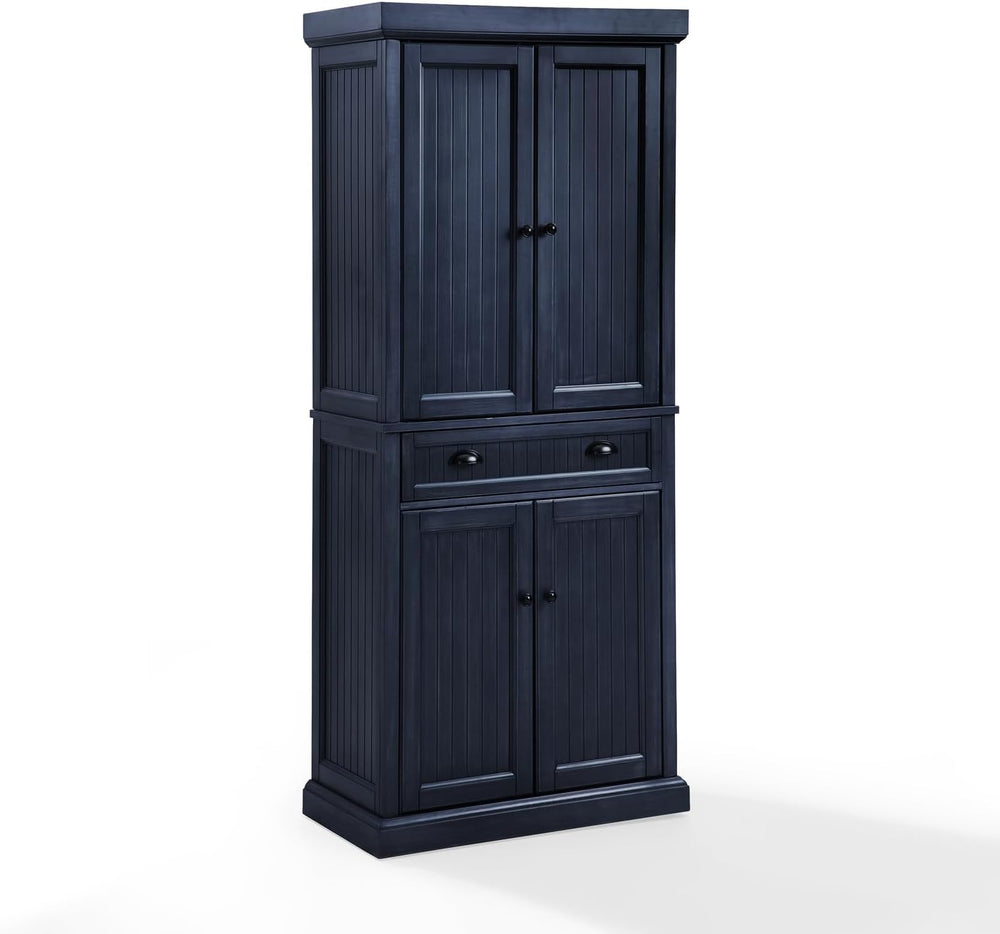 Maykoosh Kitchen Pantry Cabinet - 30" Wide Storage - Distressed Navy - 2...