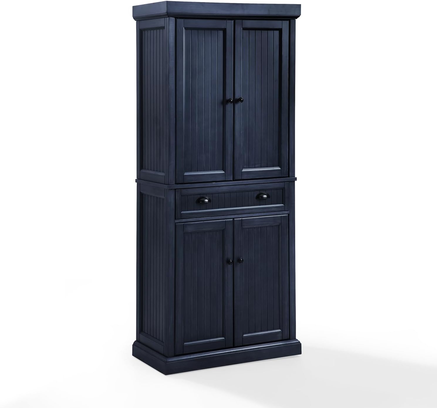 Maykoosh Kitchen Pantry Cabinet - 30" Wide Storage - Distressed Navy - 2 Door