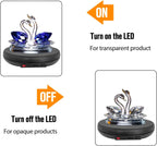 JAYEGT Motorized Rotating Display Stand with 5 Color LED Light , 10 inch /55lbs Load, 360 Degree Electronic Turntable Display Stand for Photography Products Shows, Jewelry, Watch, 3D Models, Cake
