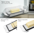 Butter Dish, IKOCO Airtight Butter Dish with Lid for Countertop and Refrigerator, Dishwasher Safe Butter Holder Container for Eastern and Western Butter, White