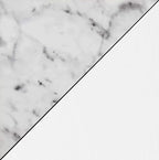 Convenience Concepts Newport V Console Table 31.5" - Modern Sofa Table with Storage Shelves, Narrow Entryway Hall Table for Living Room, Display Accent Table, White Faux Marble/White