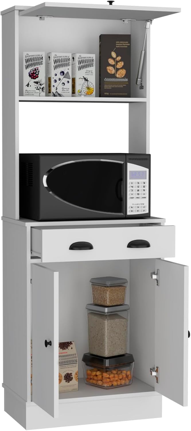 Tampa Kitchen Pantry with Drawer and 2 Cabinets