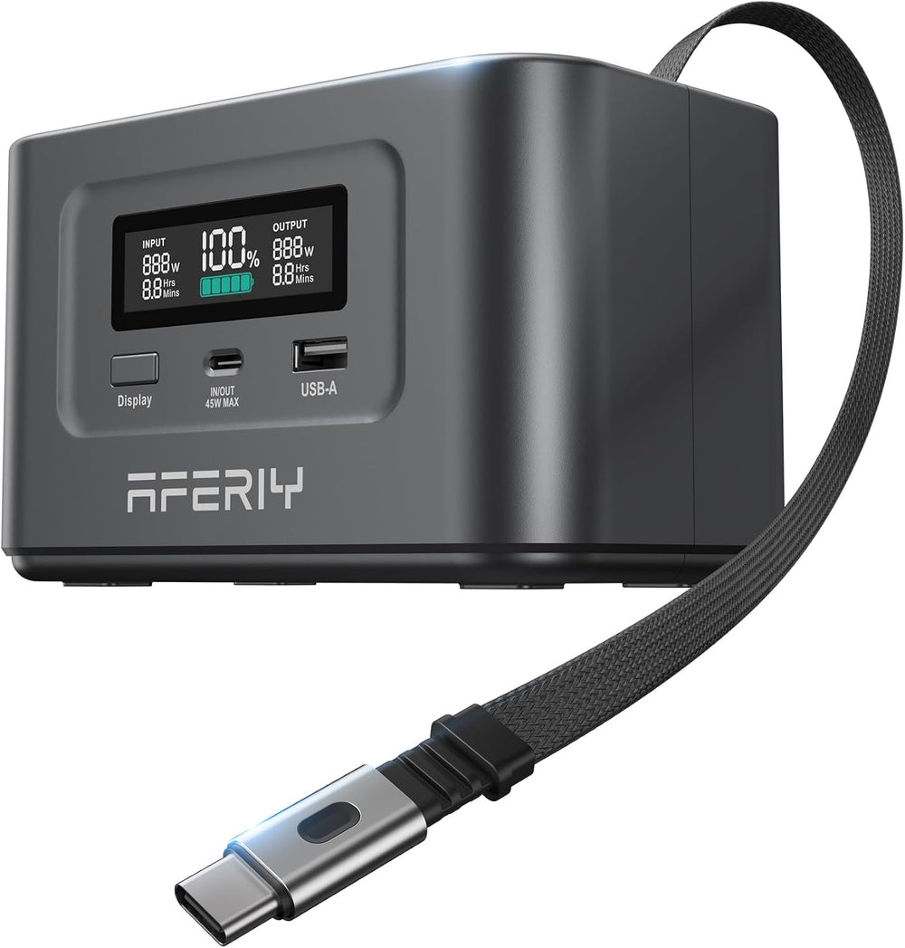 AFERIY Nano100 31000mAh Power Bank Station,100W PD Laptop Portable Charger