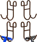 Bronze Shower Caddy - 4 Pack Open Shelf Hooks for Loofah, Razor, Shower Accessories