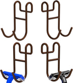 Bronze Shower Caddy - 4 Pack Open Shelf Hooks for Loofah, Razor, Shower Accessories