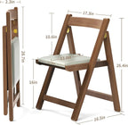 Premium Solid Wood Folding Chair – Nordic Style Padded Seat, Space-Saving, Portable, for Dining Room, Office, Event & Outdoor Use