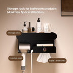 Universal Hair Dryer Holder, Hair Tool Organizer with Shelf for Bathroom, Hair Accessories Organizer for Blow Dryer, Curling Iron, Straightener