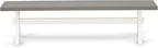 East West Furniture X097SI215-6 6 Piece Dining Set Contains a Rectangle Dining Room Table with X-Legs and 4 Baby Blue Linen Fabric Parson Chairs with a Bench, 40x72 Inch, Multi-Color