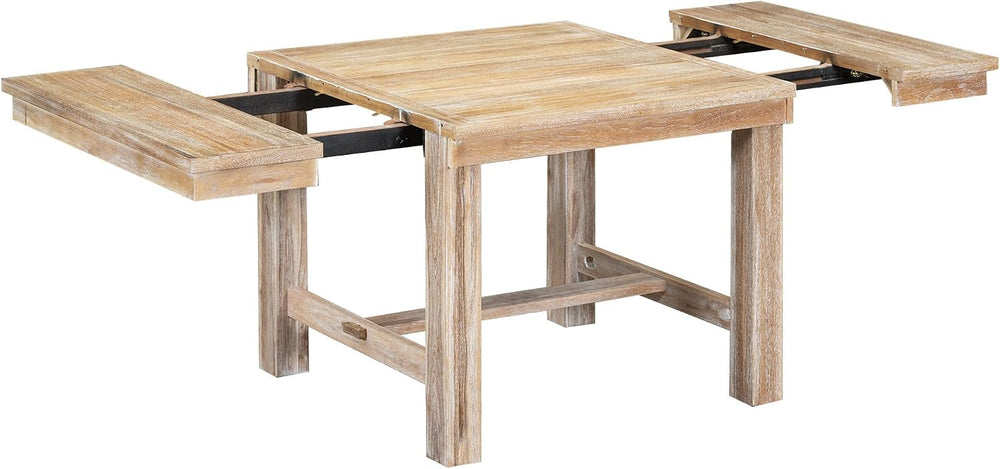 Merax 6-Piece Farmhouse Dining Table with Upholstered Chairs and Bench, Exten...