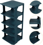 Garneck Multi-layer Plastic Shoe Organizer Rack Sturdy Walkway Storage Shelf for Hallway DIY Combination Compact Space-saving Shoe Holder for Entryway and Closet