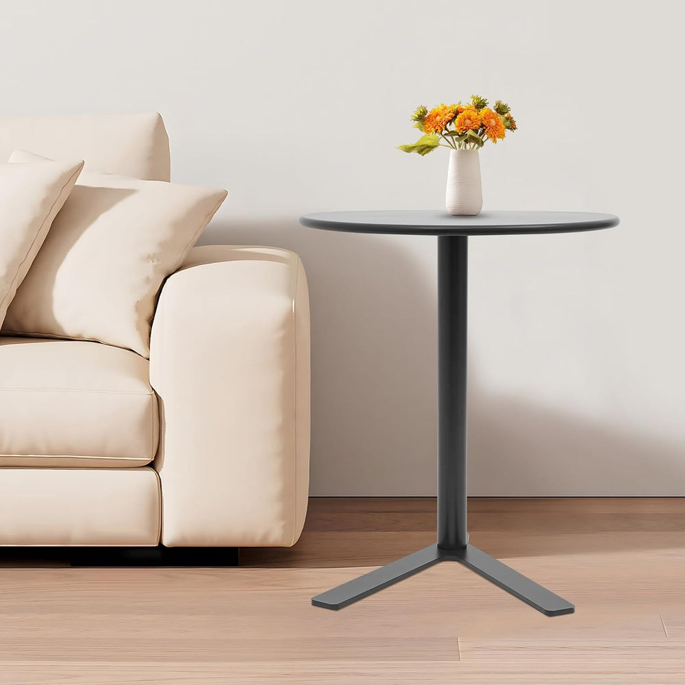 C Shaped End Table, Space Saving Round Sofa Side Tables Couch Table w/ Y-shap...
