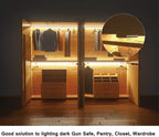 SENSKY Cabinet Lighting Kit Flexible LED Strip Lights Kit with Cabinet Sensor Switch for Gun Safe Cabinet Closet Pantry Wardrobe Lighting (6M)
