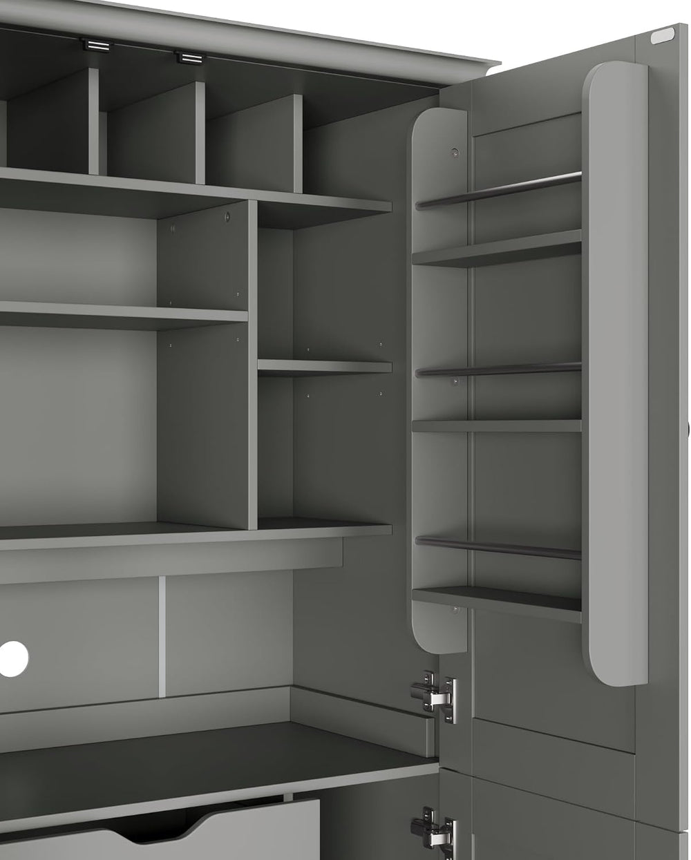 Virubi 42.3x20.0x70.9 inch Freestanding Kitchen Pantry Cabinet, Tall Storage ...