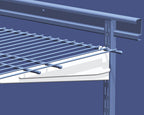 ClosetMaid ShelfTrack Wire Closet Organizer System, Adjustable from 4 to 6 Ft., With Shelves & 2854 ShelfTrack Locking Shelf Bracket for 16 in. Deep Wire Shelving