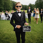 Wedding Ring Security Box for Young Boys, Portable Buckle Closured Security Briefcase with Padded Pillow Lining, Ring Bearer Gifts for Ceremony Proposal 7.9 x 5.5 x 3.5 inch (7pcs Set)