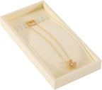 Dark Blue Jewelry Display Tray Ring Necklace Earring Bangle Organizer Multifunctional Storage Case for Jewelry Showcase (Long Necklace Tray(beige))