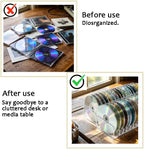 2 Pcs Clear Acrylic CD Holder, DVD/CD Display Rack & Storage Box Holds up to 14 Standard DVD Cases for Media Shelf Storage and Organization