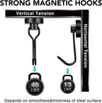 MIKEDE Magnetic Hooks 4 Pack, 40Lbs Heavy Duty Neodymium Magnet Hooks Black Magnetic Swivel Hooks for Hanging, Rust Proof Strong Magnets with Hook Magnetic Metal Hanger for Storage