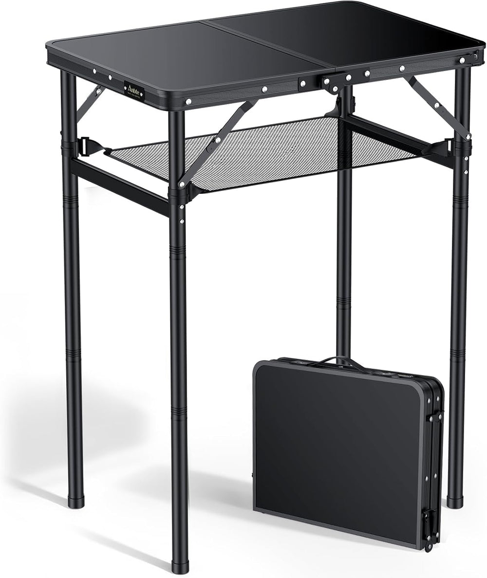 Anbte 2ft Folding Camping Table, 3 Adjustable Height Max 29.5", 23"...
