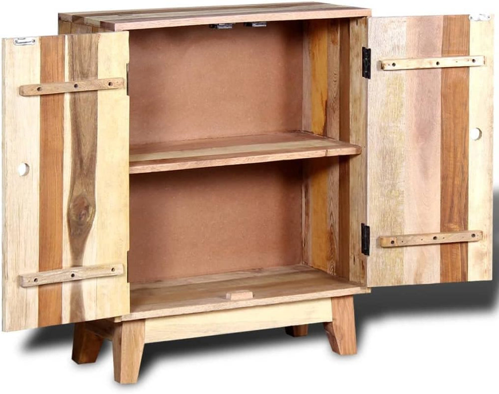 Retro Solid Reclaimed Wood Sideboard with Ample Storage, Handmade Craftsmansh...