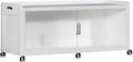 50GAL Extra Large Storage Bins with Lid, 200QT Collapsible Organizer with Wheels, Stackable Closet Cabinet with Doors, Folding Storage Containers for Home, Office, Kitchen, 1Pack White