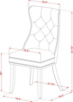 East West Furniture LGDA9-LWH-22 9 Piece Dining Set Consists of a Rectangle Dining Table with Butterfly Leaf and 8 Polyester Fabric Chairs, linen white