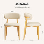 Kitchen Dining Chairs Set of 6 Modern Soft Linen Farmhouse Dining Room Chairs, Beige/Original