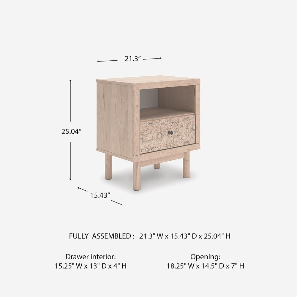 Signature Design by Ashley Birkmore Nightstand Bedside Charging Station with ...