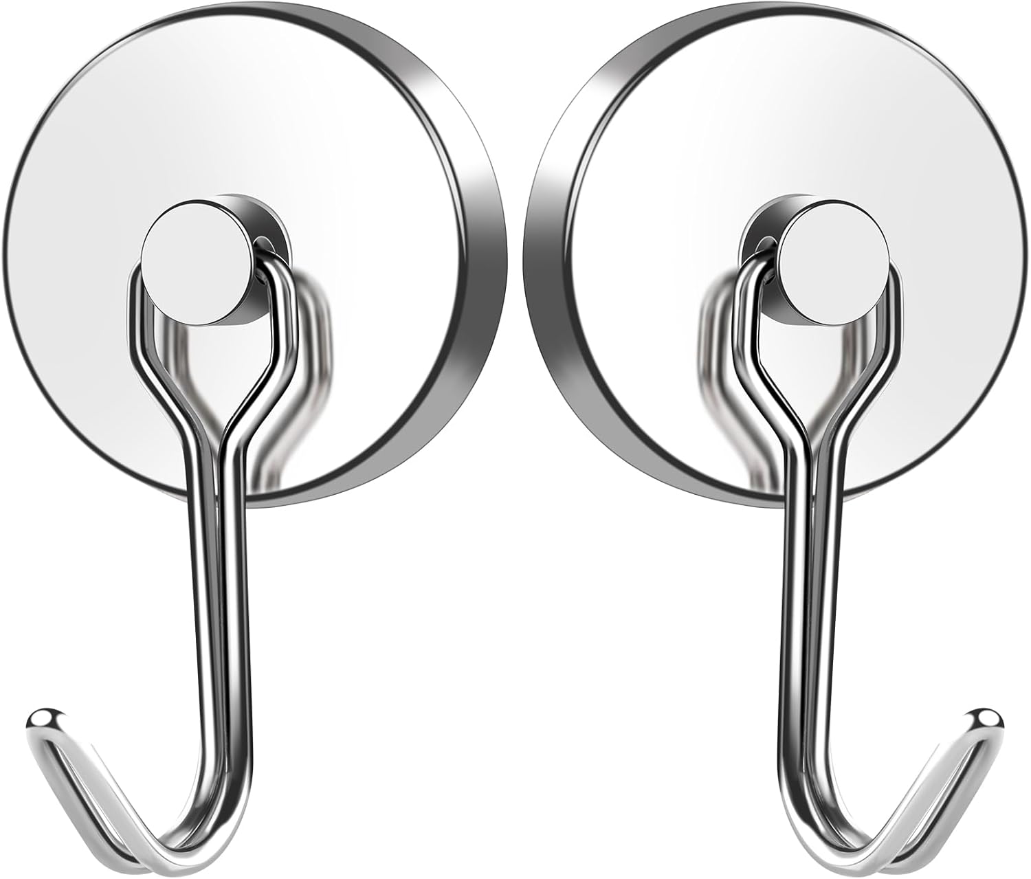 MIKEDE 120LB Magnetic Hooks, Neodymium Magnet Hooks for Hanging, Swivel Swing Magnetic Hook Heavy Duty, Strong Magnet with Hooks for Cruise, Kitchen, Camping, Door, Locker - 2 Pack