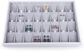 Oirlv Velvet Stackable Jewelry Tray 32 Grids Earrings Organizer Display Showcase Jewelry Storage trays